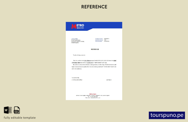 lista para imprimir plantilla de referencia de cierre del banco Metro del Reino 